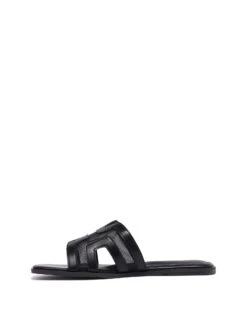 Gaze Flat Sandal Black Mesh 9 Gaze Flat Sandal Black Mesh -THERAPY SHOES GAZE BLACK SIDE2 INTERIOR