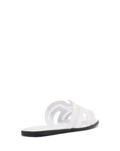 Gaze Flat Sandal White Mesh 8 Gaze Flat Sandal White Mesh -THERAPY SHOES GAZE WHITE BACKANGLE