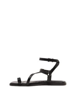 Gerry Sandal Black Burnished -THERAPY SHOES GERRY BLACK BURNISHED PU SIDE2