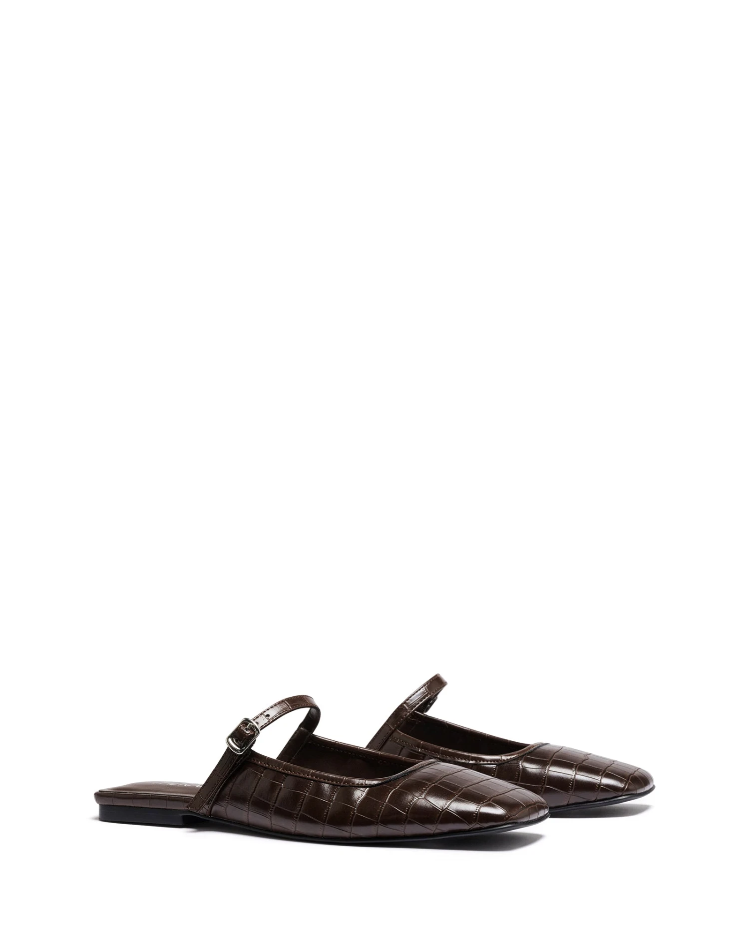 Gianna Ballet Flat Chocolate Croc 4 Gianna Ballet Flat Chocolate Croc - Image 2