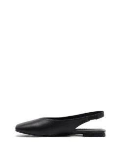 Graze Slingback Flat Black 9 Graze Slingback Flat Black -THERAPY SHOES GRAZE BLACKSMOOTH PU SIDE2