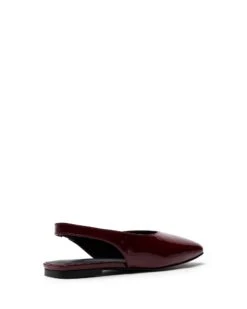 Graze Slingback Flat Bordeaux Patent 8 Graze Slingback Flat Bordeaux Patent -THERAPY SHOES GRAZE BORDEAUXPATENT PU BACK