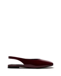 Graze Slingback Flat Bordeaux Patent