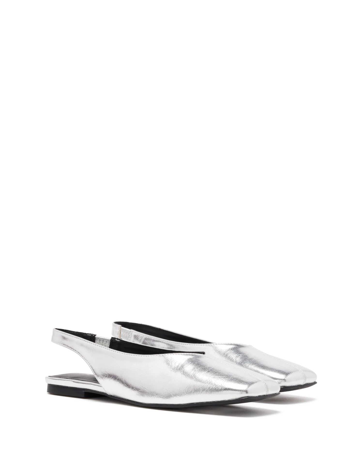 Graze Slingback Flat Silver 3 Graze Slingback Flat Silver