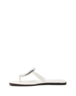Guild Thong Sandal White Smooth 9 Guild Thong Sandal White Smooth -THERAPY SHOES GUILD WHITE PU SDE2