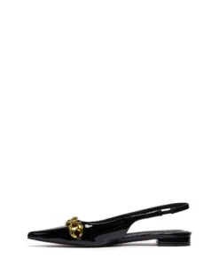 Guilty Slingback Flat Black Patent -THERAPY SHOES GUILTY BLACK PATENTPU SIDE2 INTERIOR