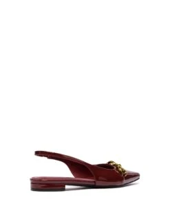 Guilty Slingback Flat Bordeaux Patent -THERAPY SHOES GUILTY BORDEAUX PATENTPU BACK ANGLE