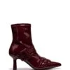 Hadley Ankle Boot Cherry 1 Hadley Ankle Boot Cherry -THERAPY SHOES HADLEY BORDEAUX STRETCH PU SIDE