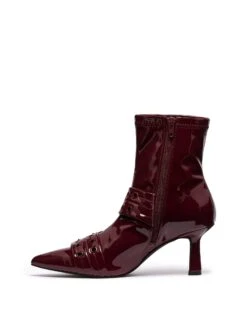 Hadley Ankle Boot Cherry 8 Hadley Ankle Boot Cherry -THERAPY SHOES HADLEY BORDEAUX STRETCH PU SIDE2 INTERIOR