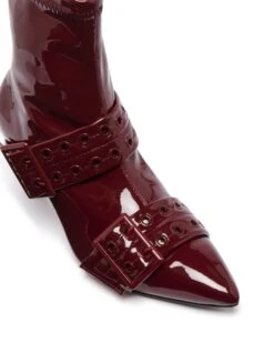 THERAPY SHOES -THERAPY SHOES HADLEY BORDEAUX STRETCH PU TOE ANGLE