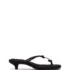 Haydn Thong Heel Black Microsuede -THERAPY SHOES HAYDN BLACKMICROSUEDE SIDE