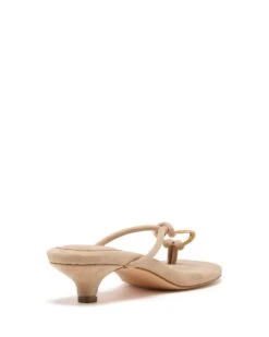 Haydn Thong Heel Cashew Microsuede -THERAPY SHOES HAYDN CASHEWMICROSUEDE BACKANGLE