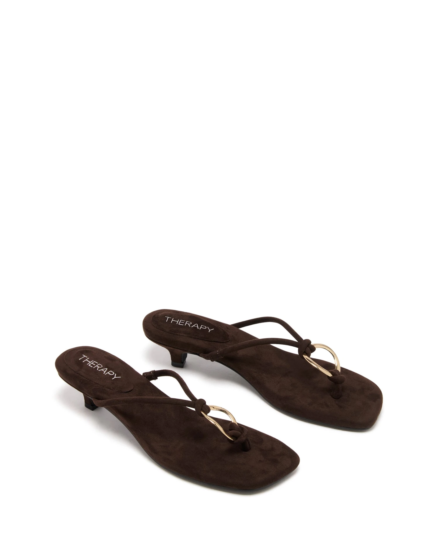 Haydn Thong Heel Chocolate Microsuede 4 Haydn Thong Heel Chocolate Microsuede - Image 2