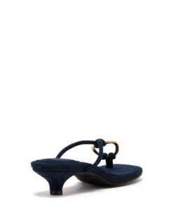Haydn Thong Heel Navy Microsuede 8 Haydn Thong Heel Navy Microsuede -THERAPY SHOES HAYDN NAVYMICROSUEDE BACKANGLE