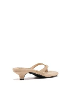 Heatwave Thong Heel Cashew Microsuede 8 Heatwave Thong Heel Cashew Microsuede -THERAPY SHOES HEATWAVE CASHEWMICROSUEDE BACKANGLE