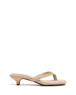 Heatwave Thong Heel Cashew Microsuede