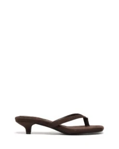 Heatwave Thong Heel Chocolate Microsuede