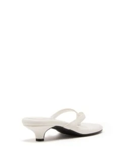 Heatwave Thong Heel White -THERAPY SHOES HEATWAVE WHITE SMOOTH PU BACK
