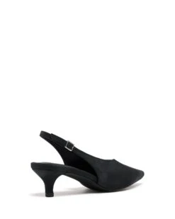 Indiana Slingback Pump Black Suede 8 Indiana Slingback Pump Black Suede -THERAPY SHOES INDIANA BLACKBACKANGLE