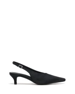 Indiana Slingback Pump Black Suede
