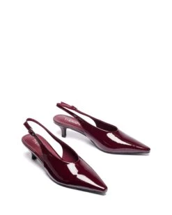 Indiana Slingback Pump Bordeaux Patent