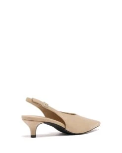 Indiana Slingback Pump Cashew Suede 8 Indiana Slingback Pump Cashew Suede -THERAPY SHOES INDIANA CASHEWMICROSUEDE BACKANGLE