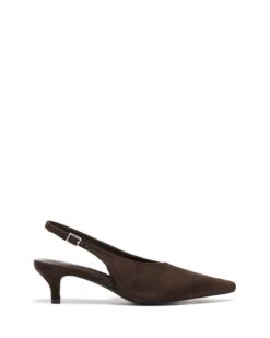 Indiana Slingback Pump Chocolate Suede