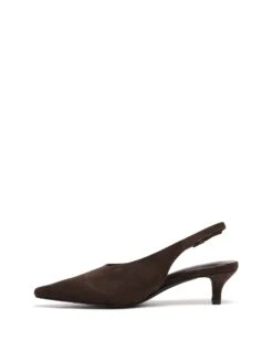 Indiana Slingback Pump Chocolate Suede 9 Indiana Slingback Pump Chocolate Suede -THERAPY SHOES INDIANA CHOCOLATEMICROSUEDE SIDE2 INTERIOR
