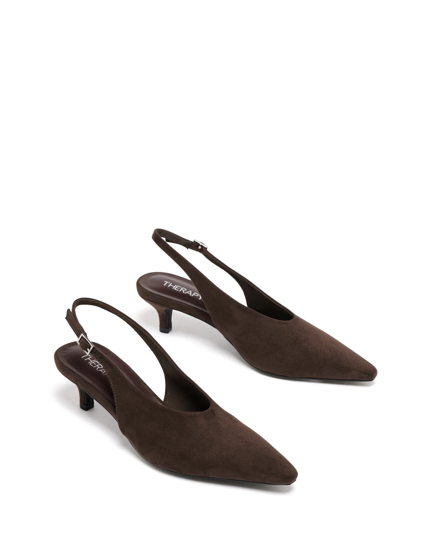 Indiana Slingback Pump Chocolate Suede 4 Indiana Slingback Pump Chocolate Suede - Image 2