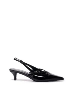 Irving Slingback Pump Black Patent