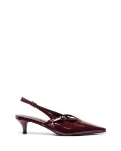 Irving Slingback Pump Bordeaux Patent