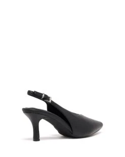 Jacs Slingback Pump Black Smooth -THERAPY SHOES JACS BLACK BACKANGLE