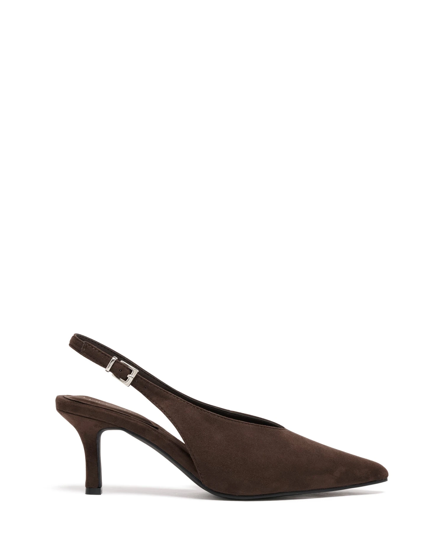 Jacs Slingback Pump Chocolate Microsuede 3 Jacs Slingback Pump Chocolate Microsuede