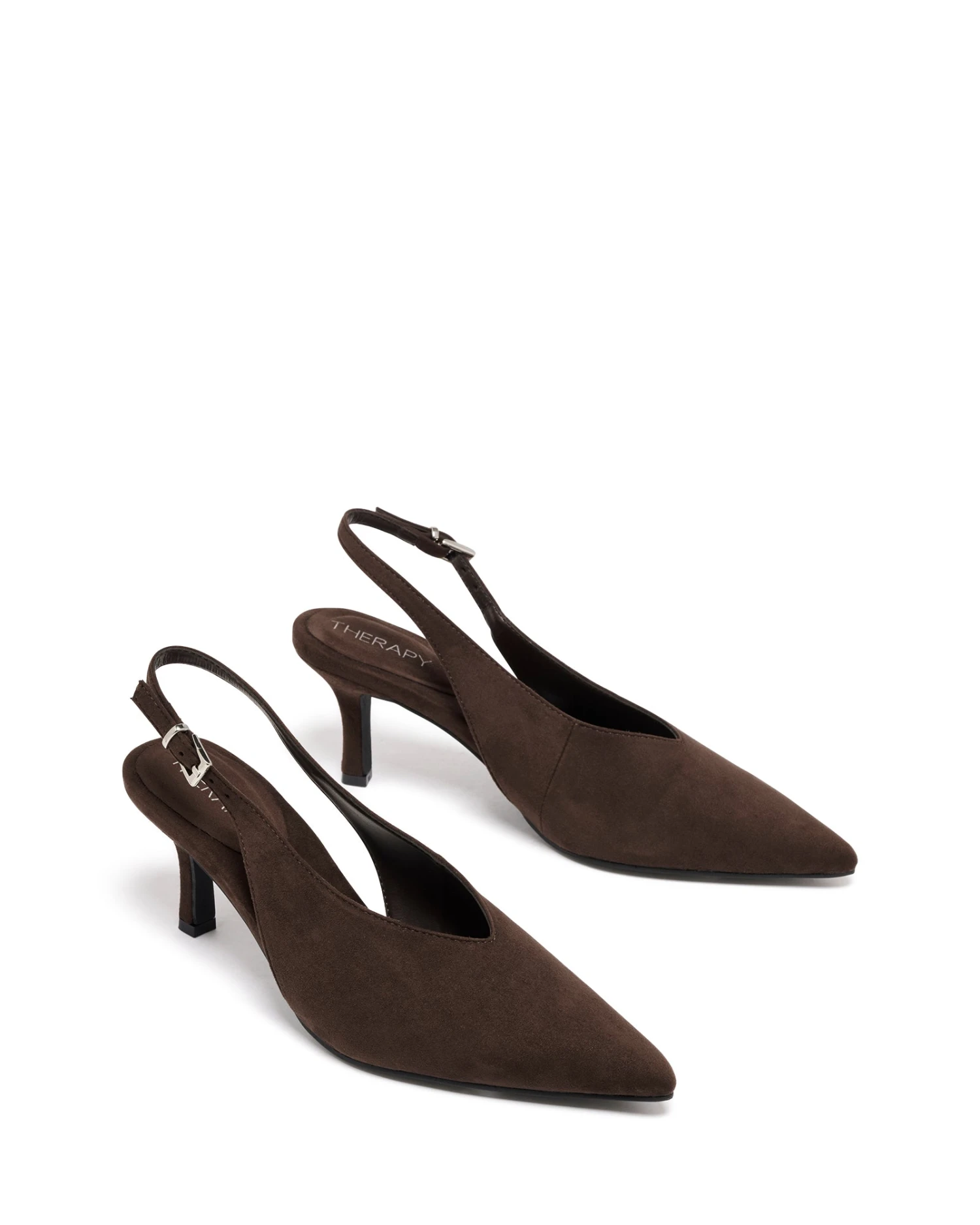 Jacs Slingback Pump Chocolate Microsuede 4 Jacs Slingback Pump Chocolate Microsuede - Image 2