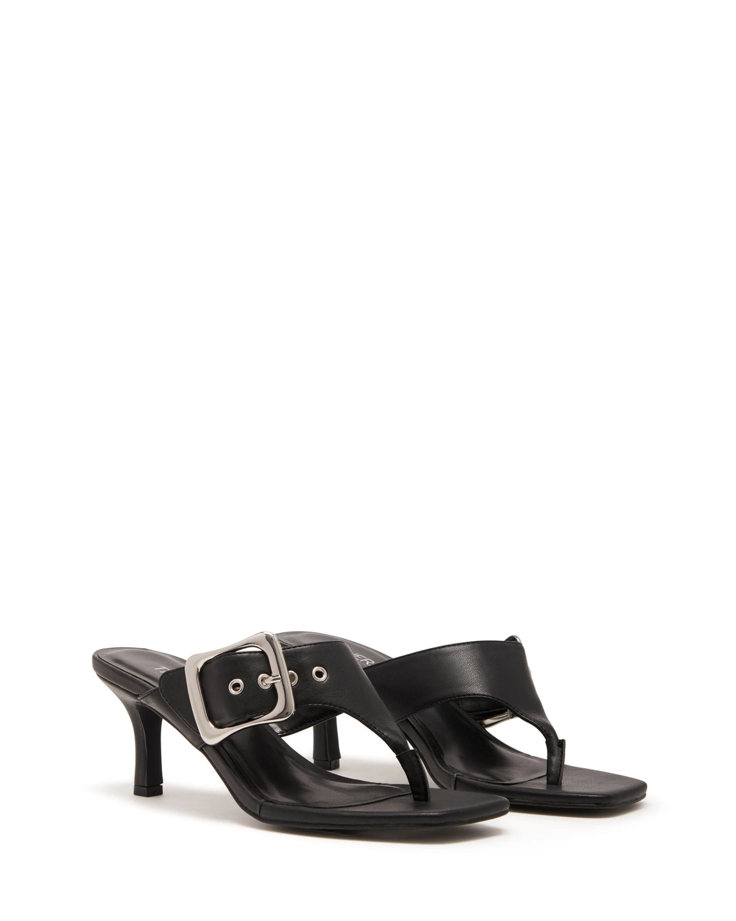 Jade Thong Heel Black Smooth 4 Jade Thong Heel Black Smooth - Image 2