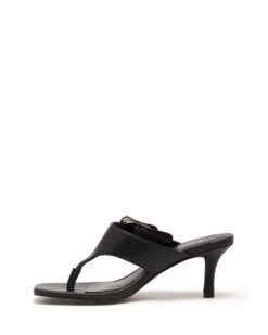 Jade Thong Heel Black Smooth 9 Jade Thong Heel Black Smooth -THERAPY SHOES JADE BLACK PU SIDE3