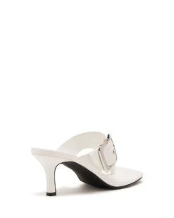 Jade Thong Heel White Smooth 8 Jade Thong Heel White Smooth -THERAPY SHOES JADE WHITE PU BACK