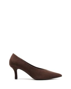 Jordyn Pump Chocolate Suede 9 Jordyn Pump Chocolate Suede -THERAPY SHOES JORDYN CHOCOLATE SUEDE SIDE