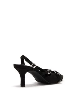 Juicy Slingback Pump Black Microsuede -THERAPY SHOES JUICY BLACKMICROSUEDE BACKANGLE