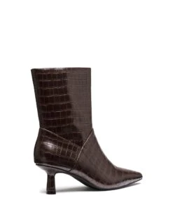 Kacee Ankle Boot Chocolate Croc 10 Kacee Ankle Boot Chocolate Croc -THERAPY SHOES KACEE CHOCOLATECROCPU BACKANGLE
