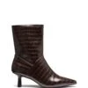 Kacee Ankle Boot Chocolate Croc 2 Kacee Ankle Boot Chocolate Croc -THERAPY SHOES KACEE CHOCOLATECROCPU SIDE