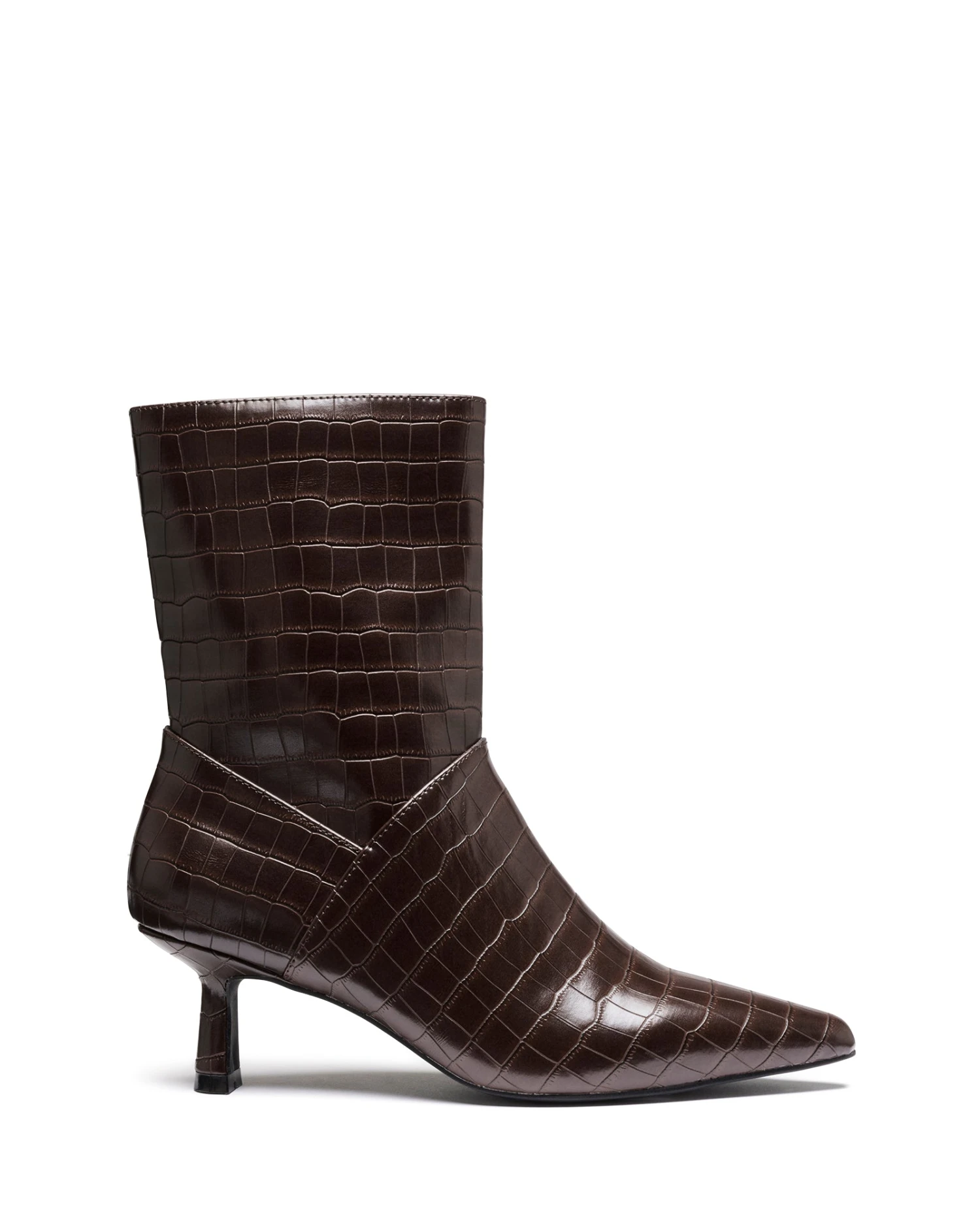 Kacee Ankle Boot Chocolate Croc 3 Kacee Ankle Boot Chocolate Croc