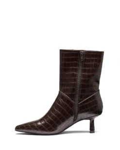 Kacee Ankle Boot Chocolate Croc 11 Kacee Ankle Boot Chocolate Croc -THERAPY SHOES KACEE CHOCOLATECROCPU SIDE2 INTERIOR