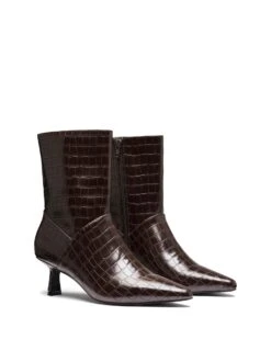 Kacee Ankle Boot Chocolate Croc 9 Kacee Ankle Boot Chocolate Croc -THERAPY SHOES KACEE CHOCOLATECROCPU TOEANGLE