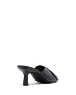 Kennedy Heel Black -THERAPY SHOES KENNEDY BLACKWOVENPU BACKANGLE