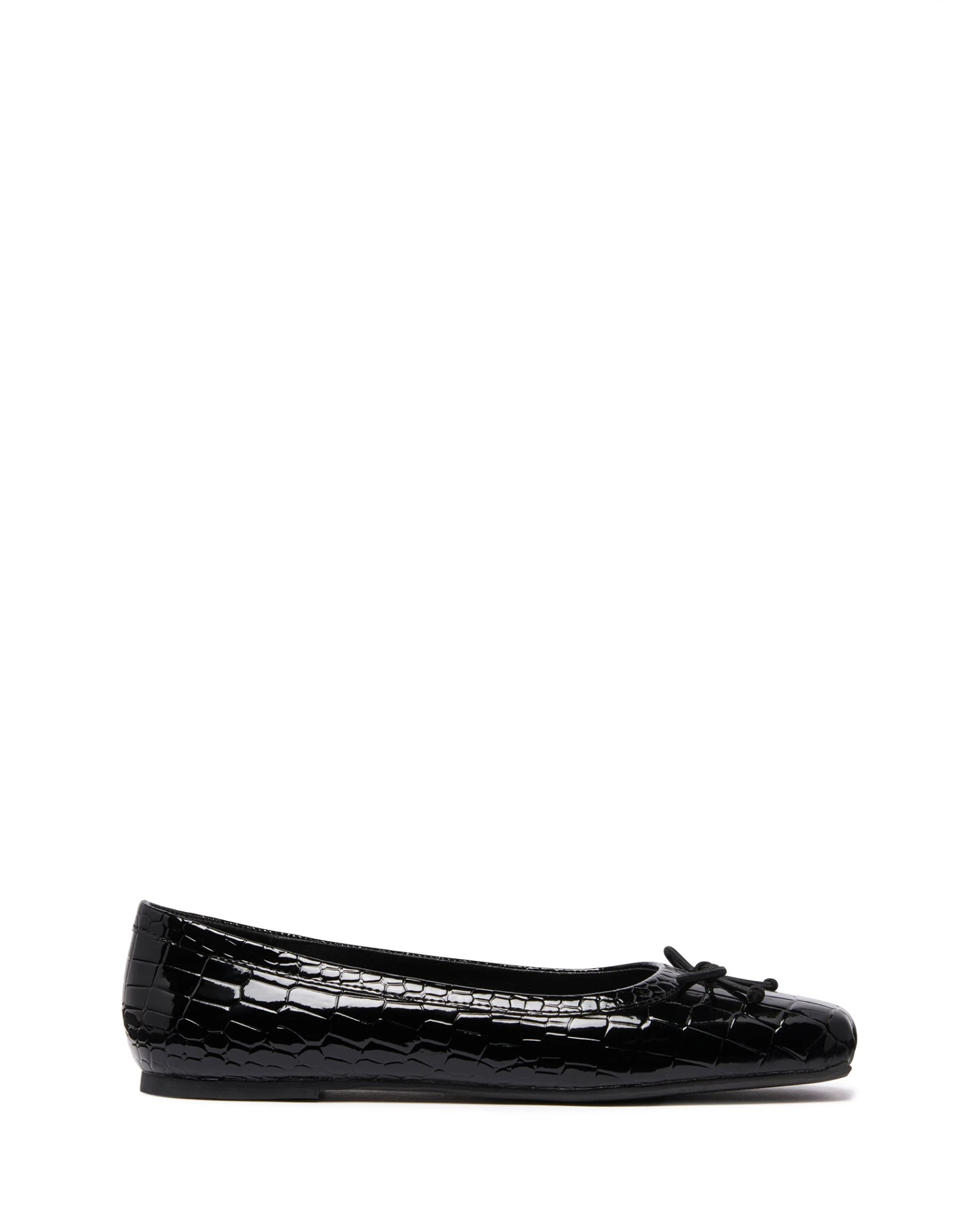 Laine Ballet Flat Black Croc 3 Laine Ballet Flat Black Croc