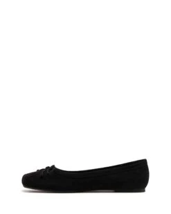 Laine Ballet Flat Black Suede -THERAPY SHOES LAINE BLACK MICROSUEDE SIDE2 INTERIOR