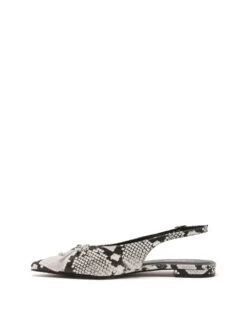 Lavin Flat Point Black/White Snake 9 Lavin Flat Point Black/White Snake -THERAPY SHOES LAVIN BLACK WHITE SNAKE PU SIDE2