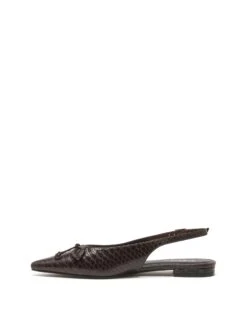 Lavin Flat Point Chocolate Snake -THERAPY SHOES LAVIN CHOCOLATE SNAKE PU SIDE2