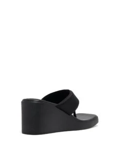 Lem Wedge Black Lycra -THERAPY SHOES LEM BLACK BACKANGLE